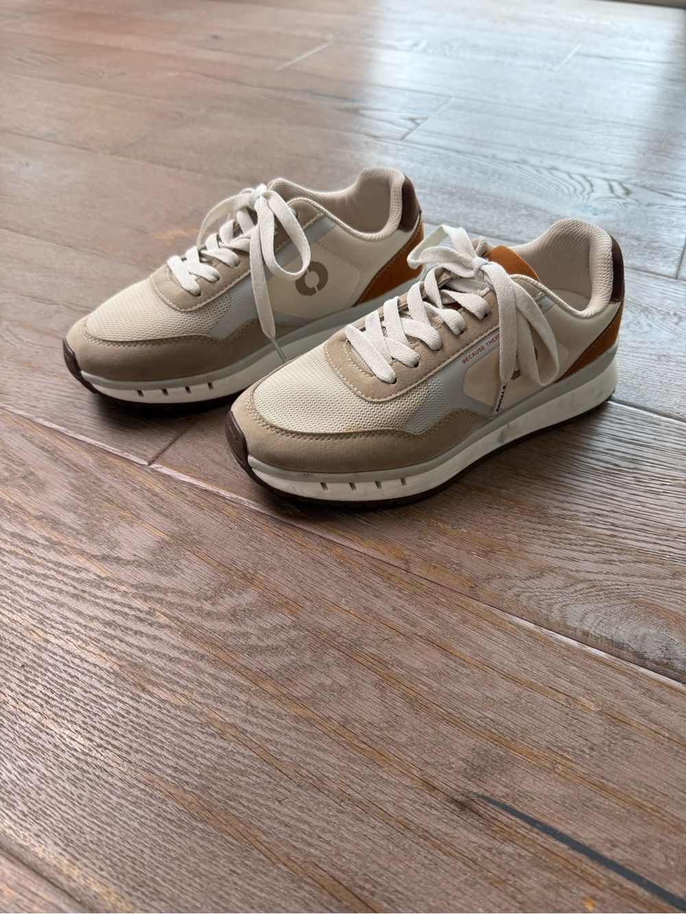 Casual Beige & Brown Women's Sneakers